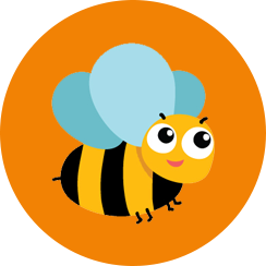 Grafika przedstawia pszczółkę